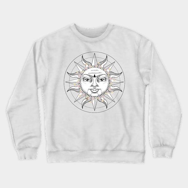 Boho Sun Art Crewneck Sweatshirt by BWXshirts